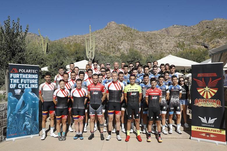 Alberto Contador teams use new Polartec kit at training camp