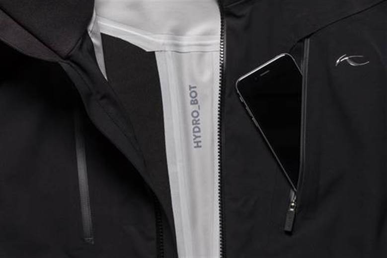 KJUS tech jacket manages moisture with the touch of a button                                                                                                                                            