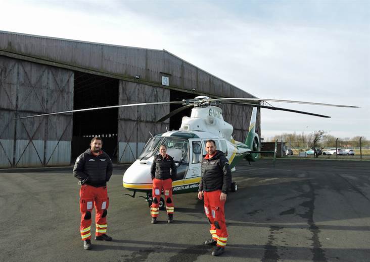 Air ambulance volunteers grateful for Berghaus gear gift
