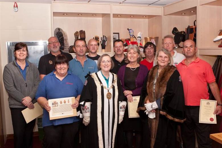 Special visit for Pittards' employees