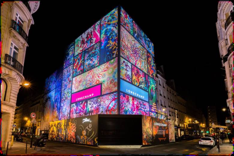 Longchamp collaborates with artist for Paris storefront