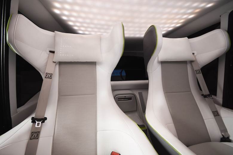 Rinspeed shows off Oasis with white leather interior at CES