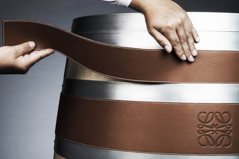 LVMH Maisons create leather-finished wine barrel