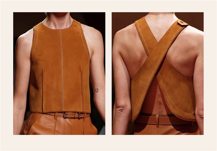 Hermès covers the catwalk in leather at Paris Fashion Week
