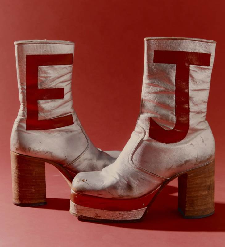 Elton John's leather boots to go on sale