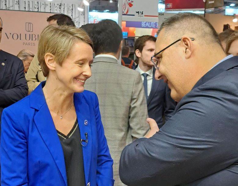 Government ministers visit Alliance France Cuir at Paris event