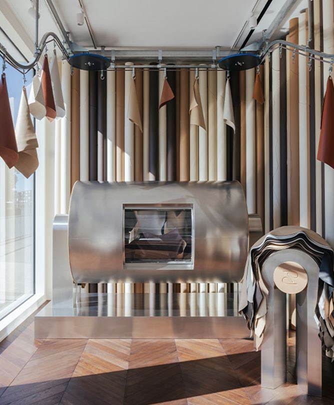 Polene’s first German store evokes ‘tannery experience’