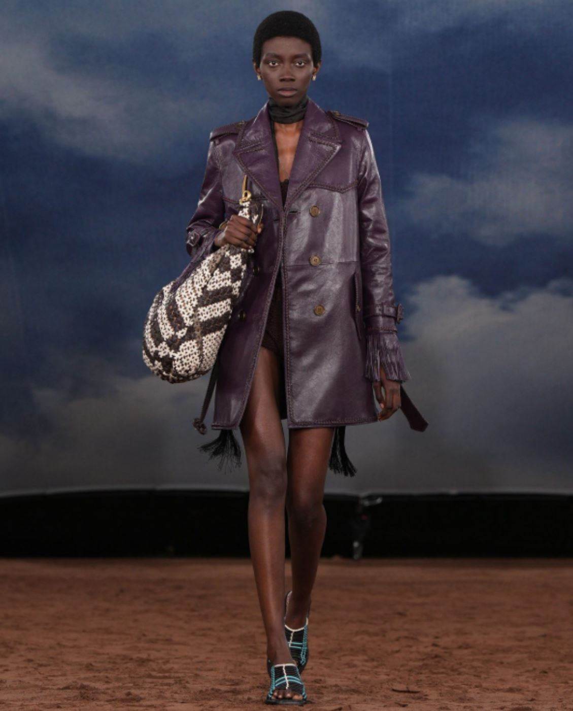 Leather abounds at Burberry
