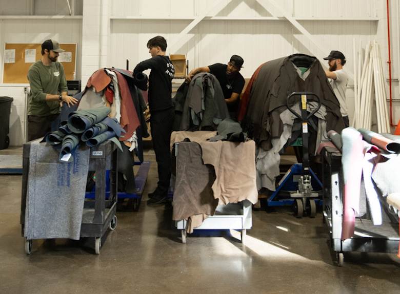 Detroit leathergoods firm receives hides from Pangea