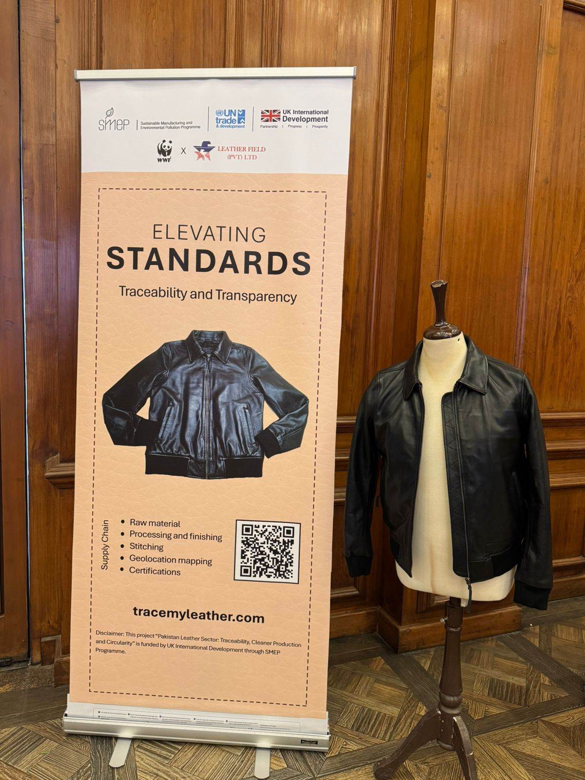 Pakistan debuts first traceable leather jacket
