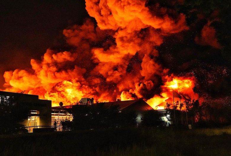 Fire destroys Ecco Leather tannery in Dongen
