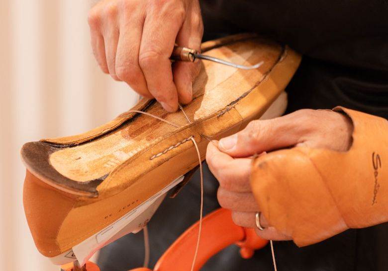 Close-up views of new collection for Santoni customers