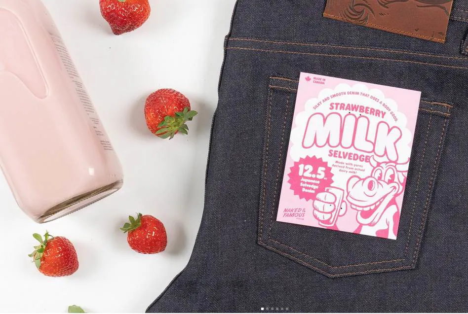 Naked and Famous serves Strawberry Milk jeans