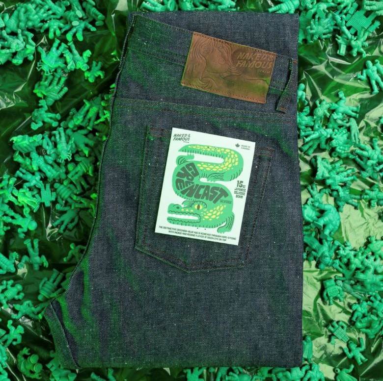 Naked and Famous rereleases bluish-green selvedge