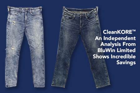 Traditional practices for denim garment washing uses hazardous chemicals,...