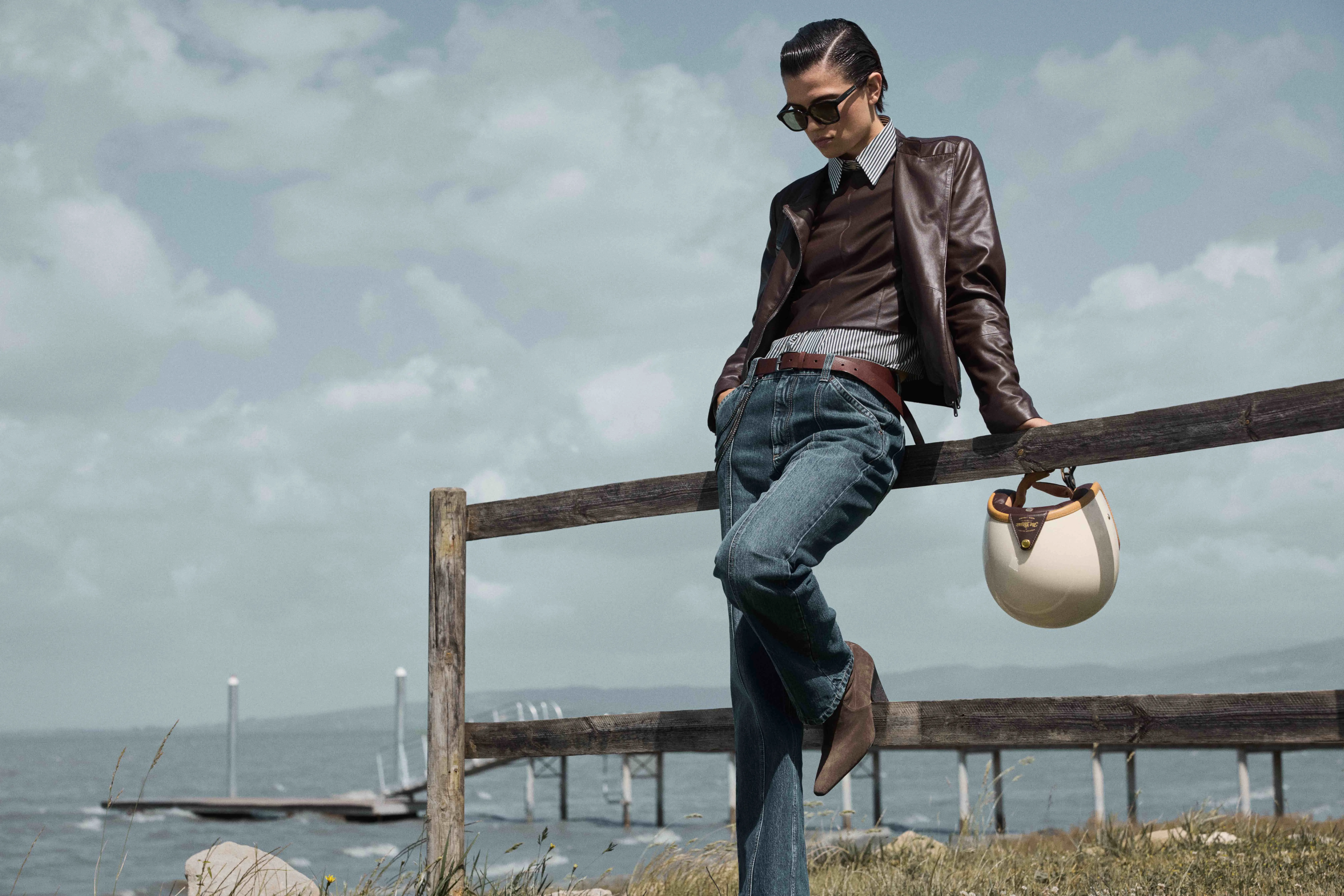 Brunello Cucinelli in biker mode