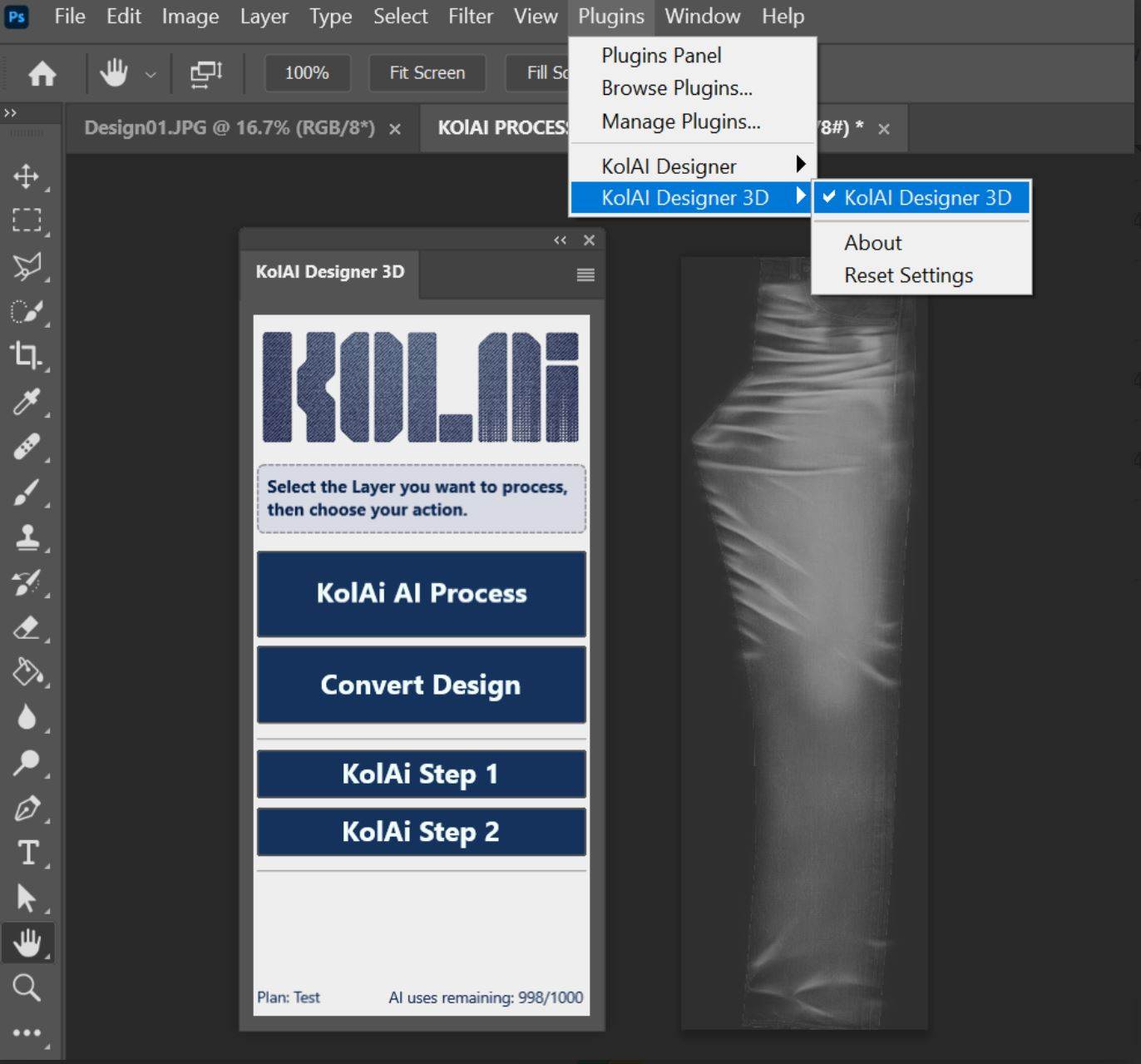 KolAi Denim offers AI-based Photoshop plugin