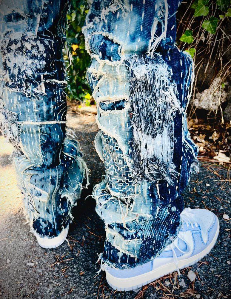A month’s work in a single pair: Spectacular upcycling from Handz-Jeans